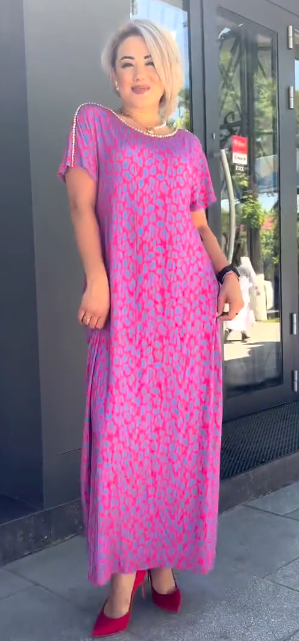 👗【M-3XL】2024 Modisches Print-Kleid in Übergröße